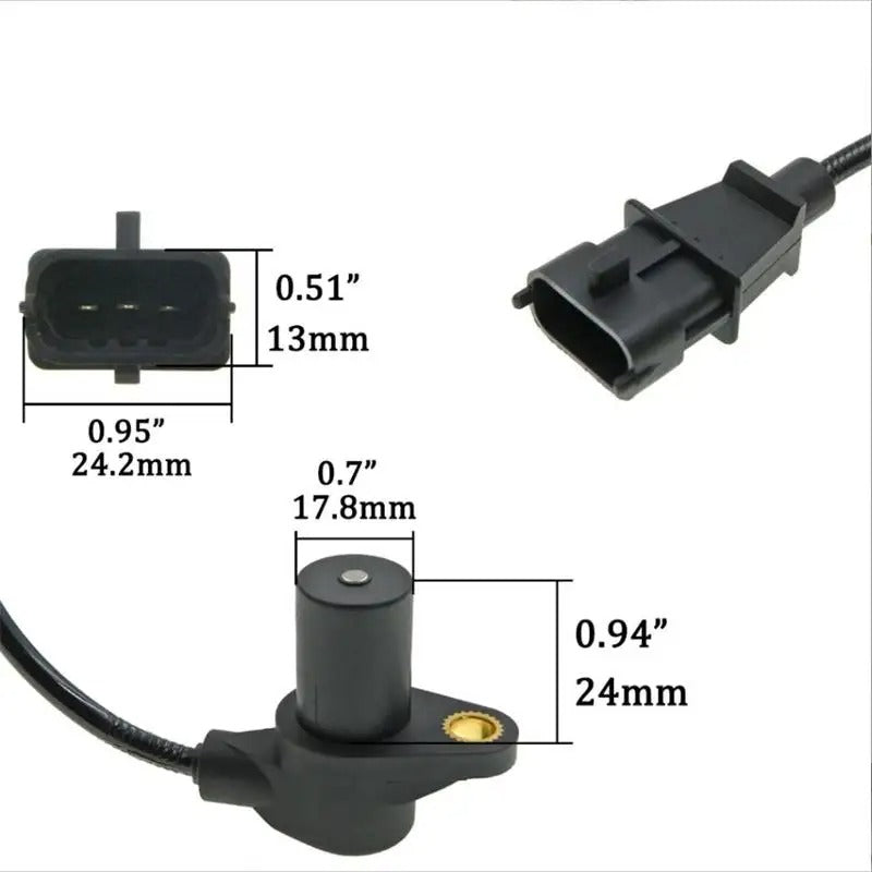 HYUNDAI GETZ/KIA SERENTO/RIO CRANK SENSOR 3 PIN OVAL PLUG WITH WIRE