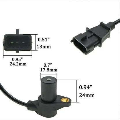 HYUNDAI GETZ/KIA SERENTO/RIO CRANK SENSOR 3 PIN OVAL PLUG WITH WIRE